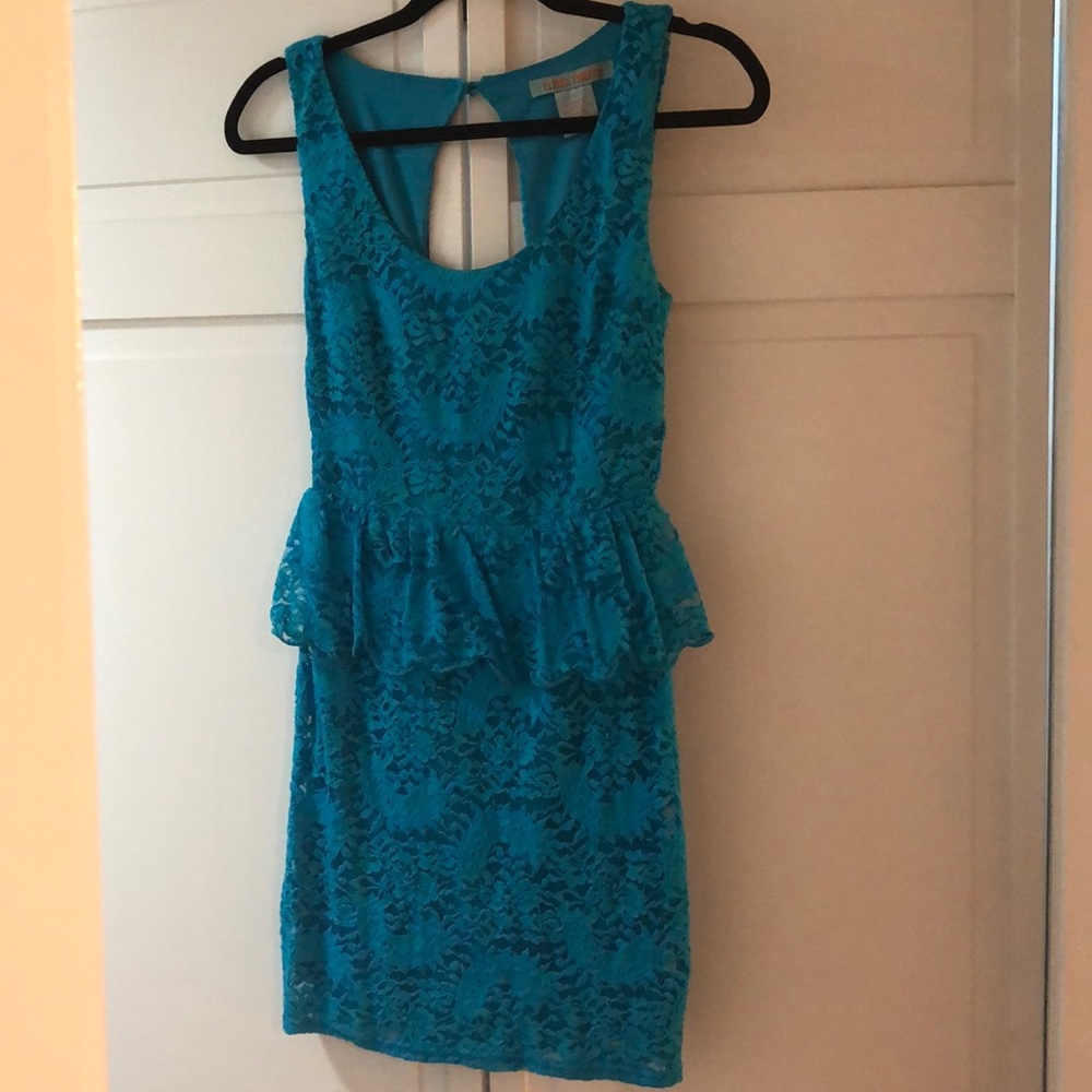 Blue lacy summer dress